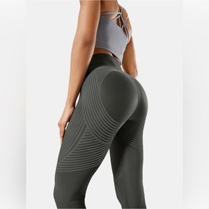 Fanka Body Sculpt High Waist Athletic Leggings Gray Women’s Small